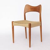 Ensemble de 4 chaises de salle à manger danoises par Arne Hovmand-Olsen pour Mogens Kold, années 1960.