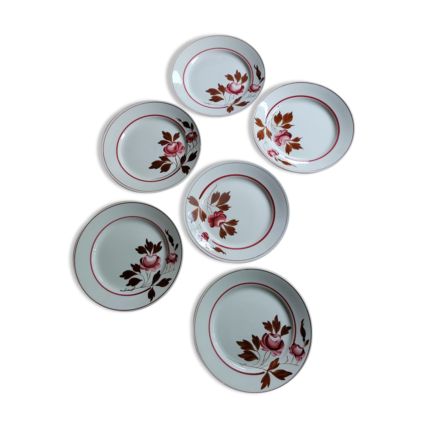 Lot 6 flat plates Touraine de Lunéville