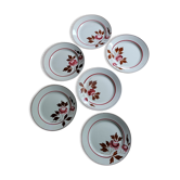 Lot 6 assiettes plates Touraine de Lunéville