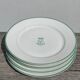 4 assiettes à dessert monogrammées