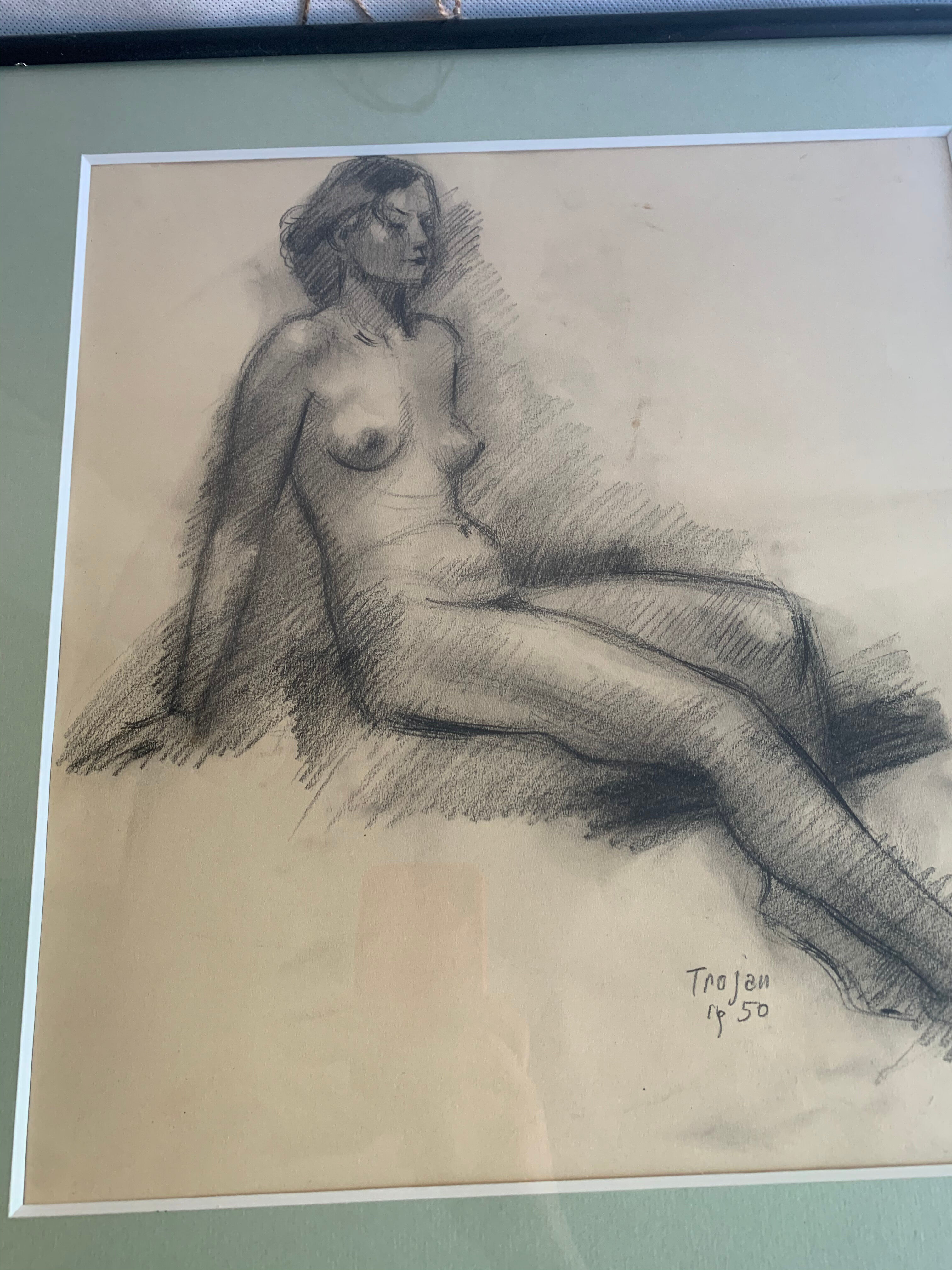 Drawing "Female nude", 1950