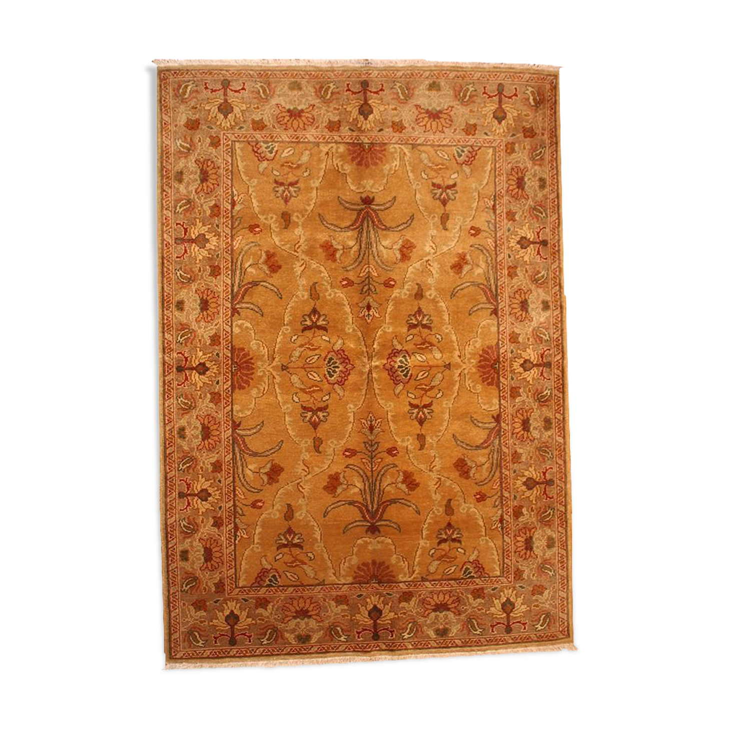 Vintage turkish sivas handmade carpet 122cm x 183cm 1980s