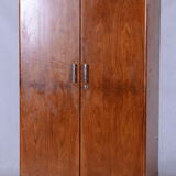 Walnut Bauhaus Wardrobe Made in Czechia by Robert Slezak, 1930-1939