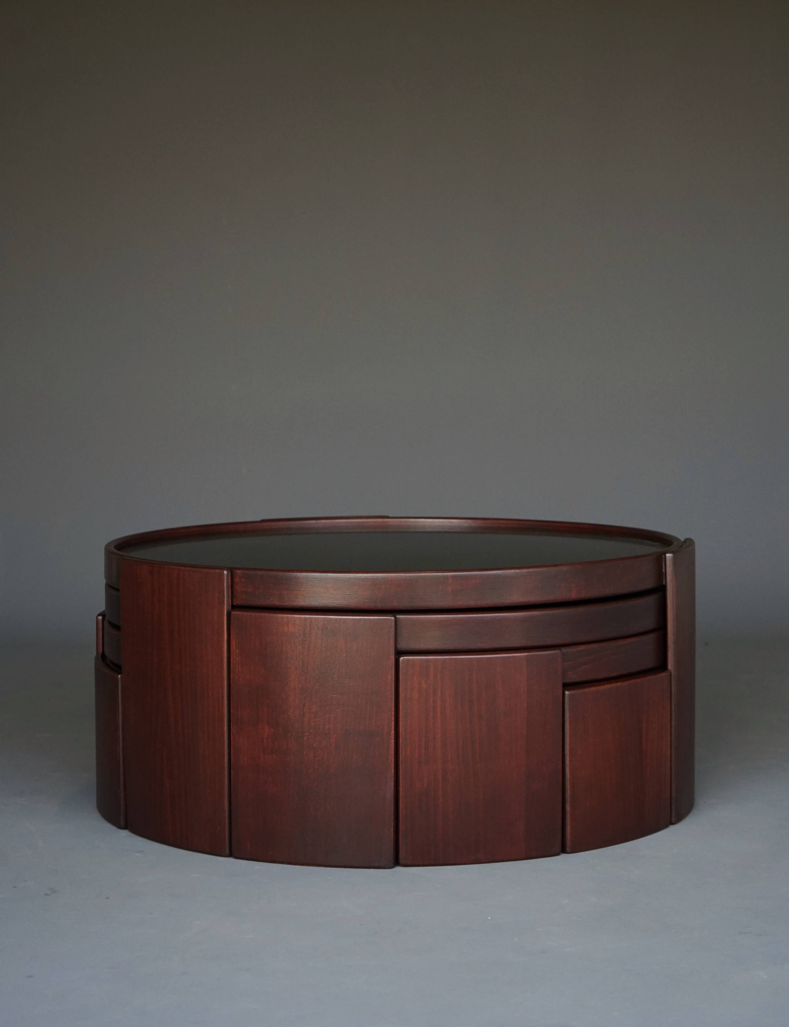 Cassina model 780/783 Stacking Tables by Gianfranco Frattini, 1970s