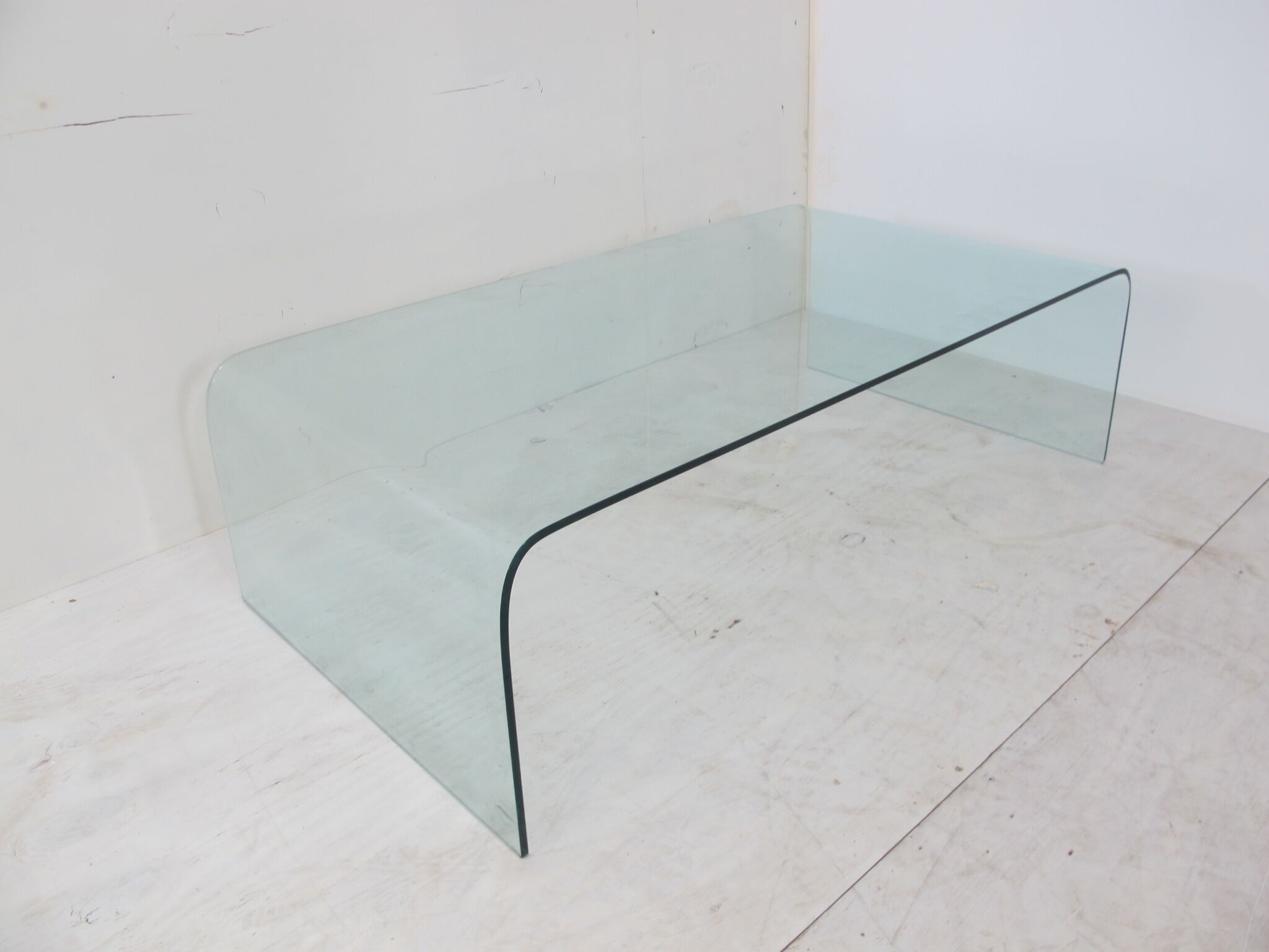 Glass Waterfall Coffee Table - Waterfall Glass Coffee Table By Massimo Iosa Ghini 20th Century Nobarock Rubylux - Vintage glass coffee table in iconic waterfall design a la fiam.
