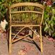 Pair of 1950s rattan armchairs from France.
