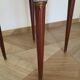 Bouillotte side table - mahogany veneer - white marble - Louis XVI - 1950