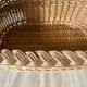 Woven wicker cat basket