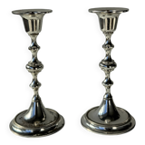 Pair of small silver candlesticks