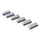Set of 6 vintage ceramic knife rests in cream and blue.