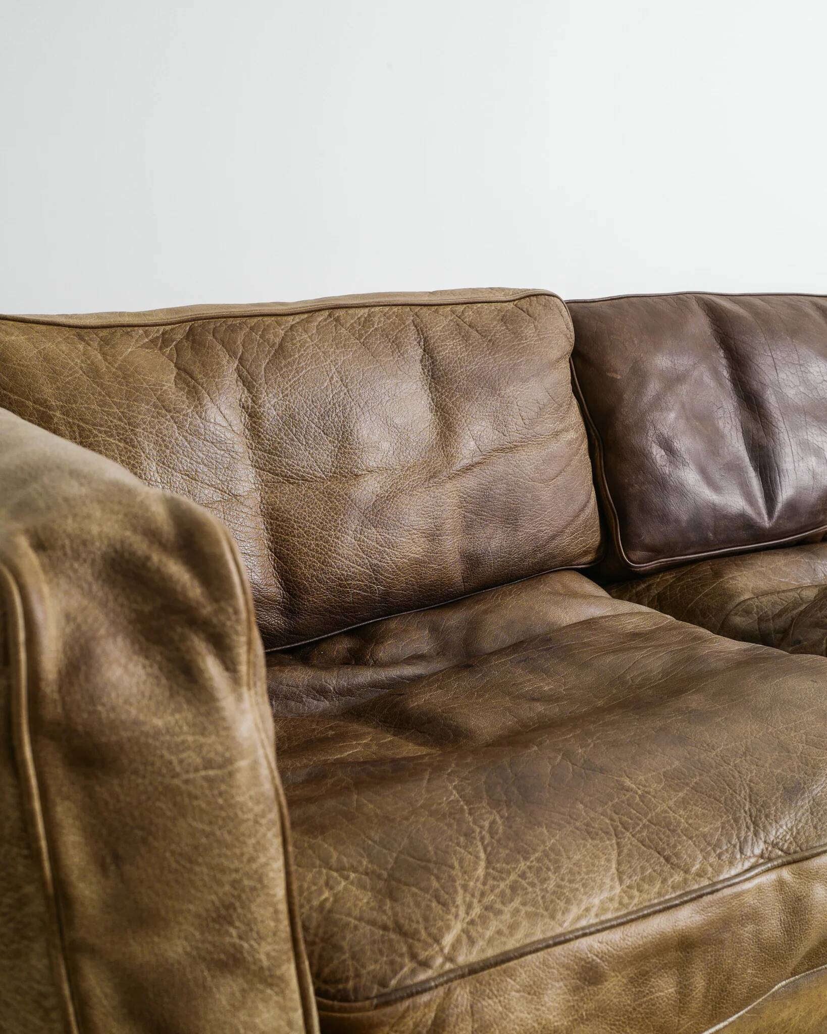 Danish Mid Century Three Seater Brown Sofa "V11" by Illum Wikkelsø, 1960s