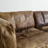 Danish Mid Century Three Seater Brown Sofa "V11" by Illum Wikkelsø, 1960s