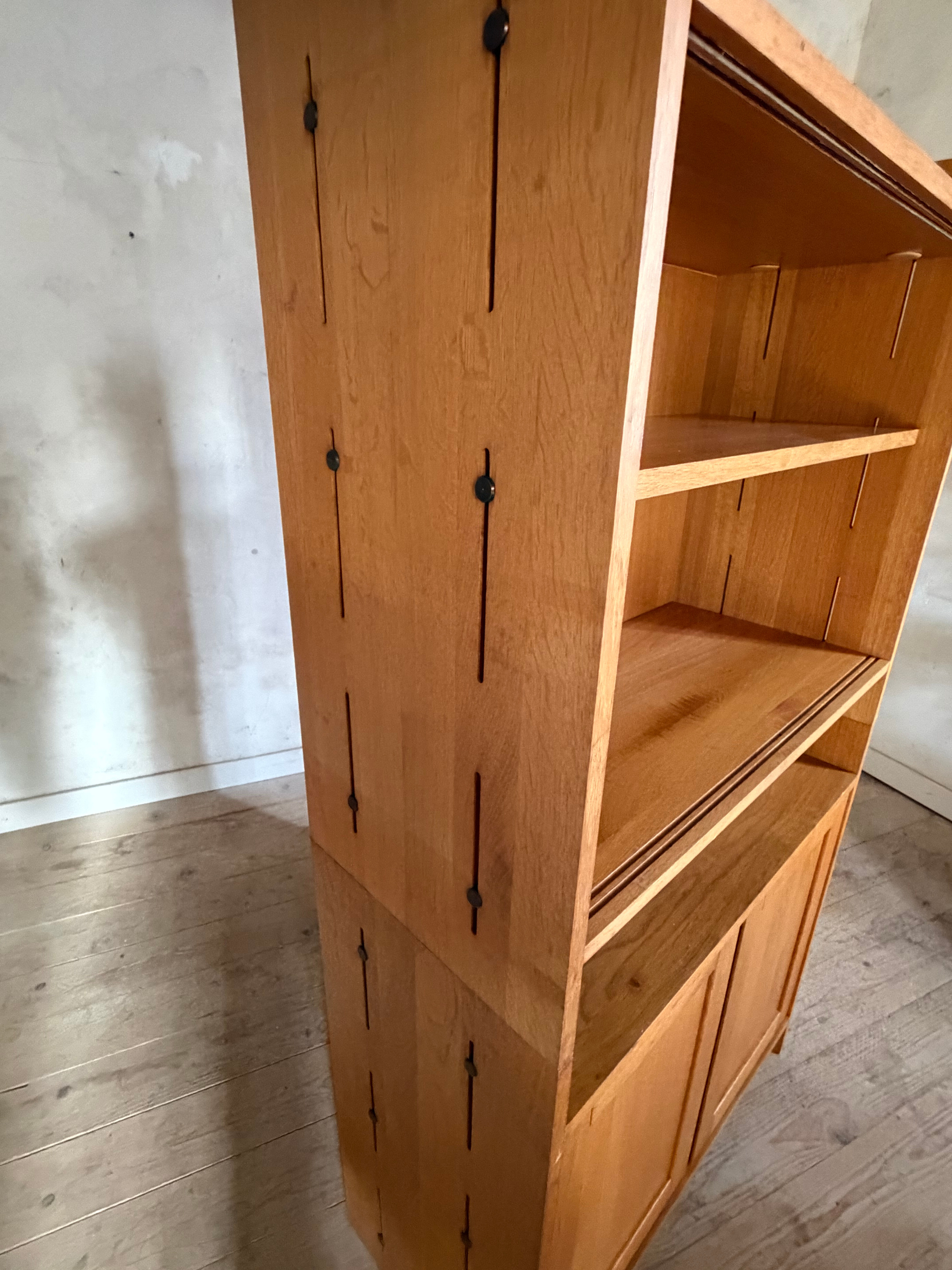 Vintage oak display bookcase