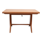 1950s coffeetable in cherrywood, adjustable in height