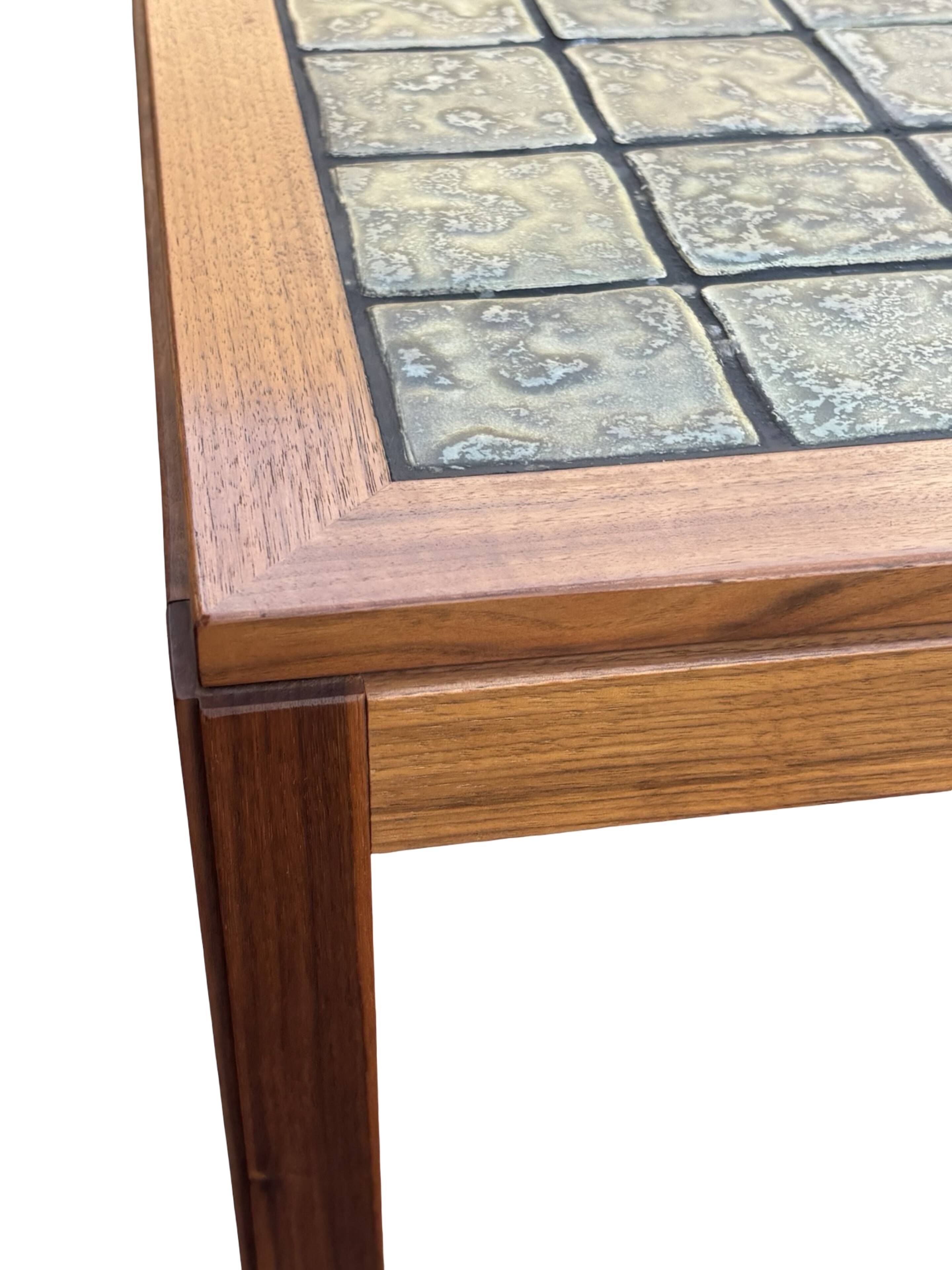 Vintage Teak Coffee Table with Stone Top - Danish Design Years