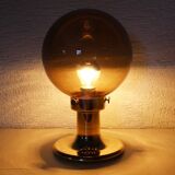 Smoked glass ball lamp
