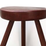 Wabi sabi wooden tripod stool, 1970s