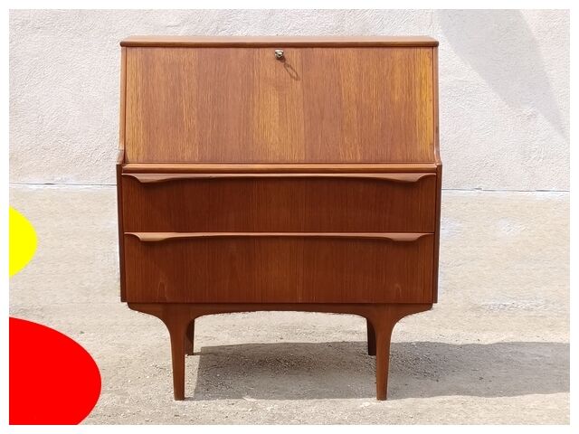 Secrétaire scandinave en teck années 60