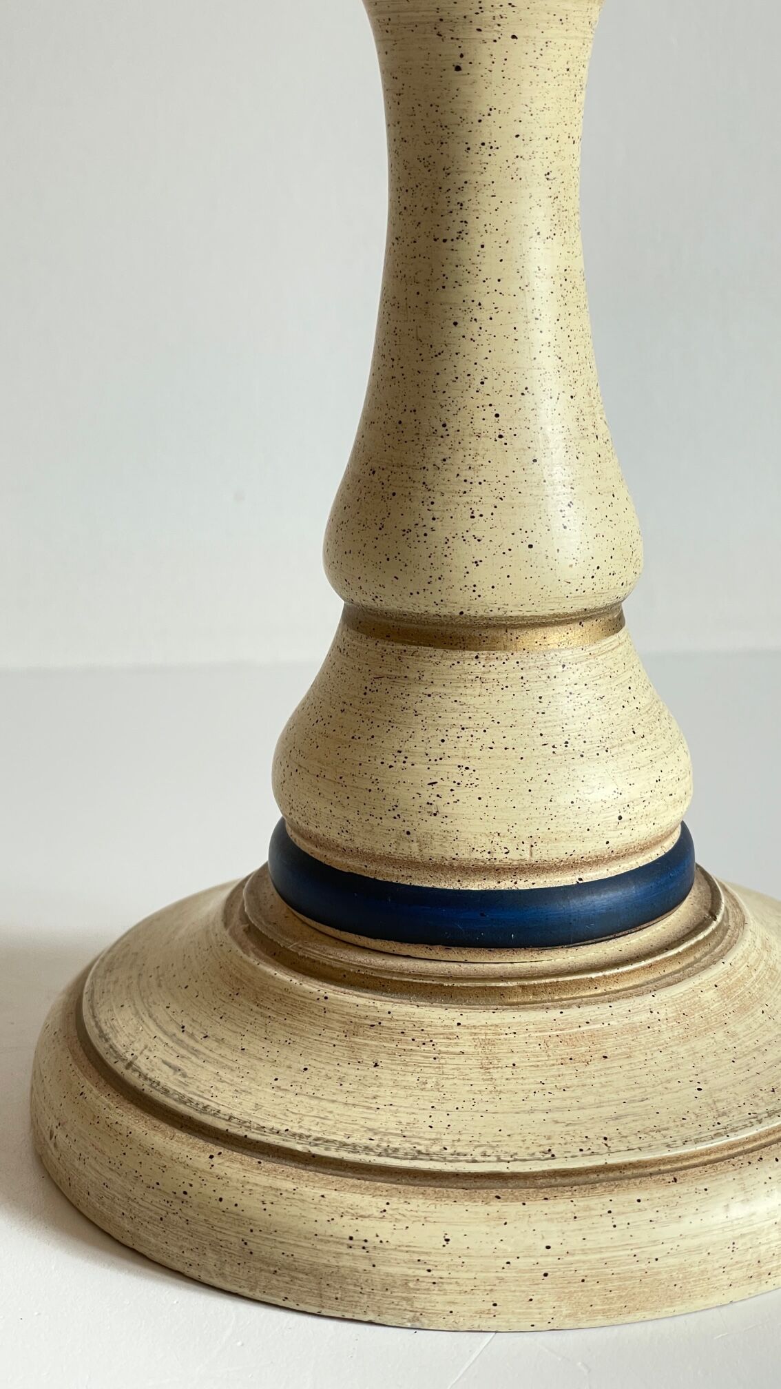 Vintage turned wooden lamp