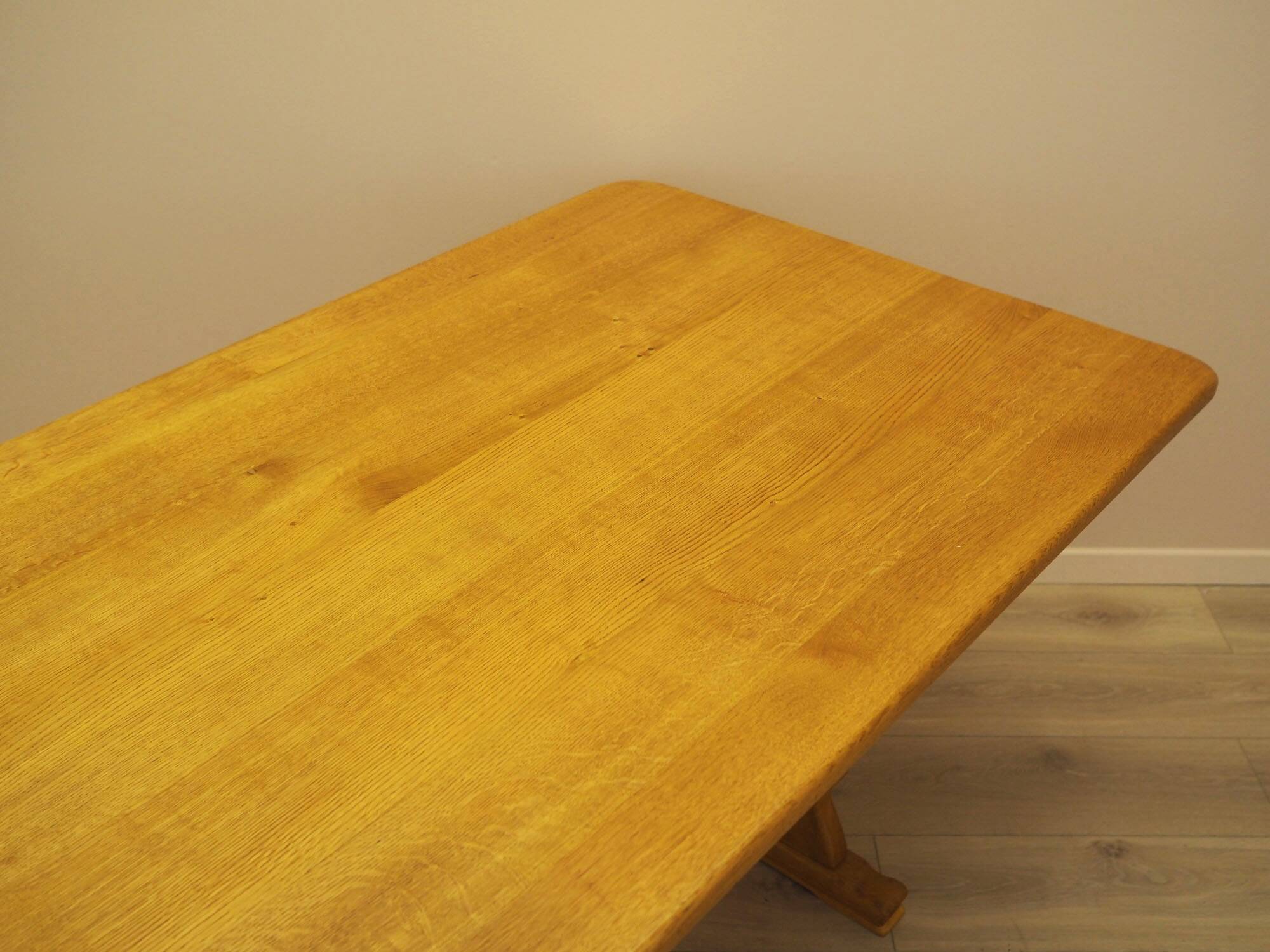 Table à manger en chêne massif, design danois, années 1960