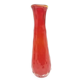 Bean vase, red glass, Ząbkowice, Poland, 1970s