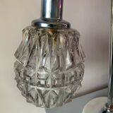 Vintage 70s chrome and marble lamp