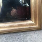 Golden mirror with sheet 151 x 103 cm
