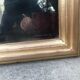 Golden mirror with sheet 151 x 103 cm