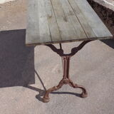 Table bistrot, pieds fonte