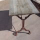 Table bistrot, pieds fonte