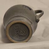 Blue and gray ceramic pitcher