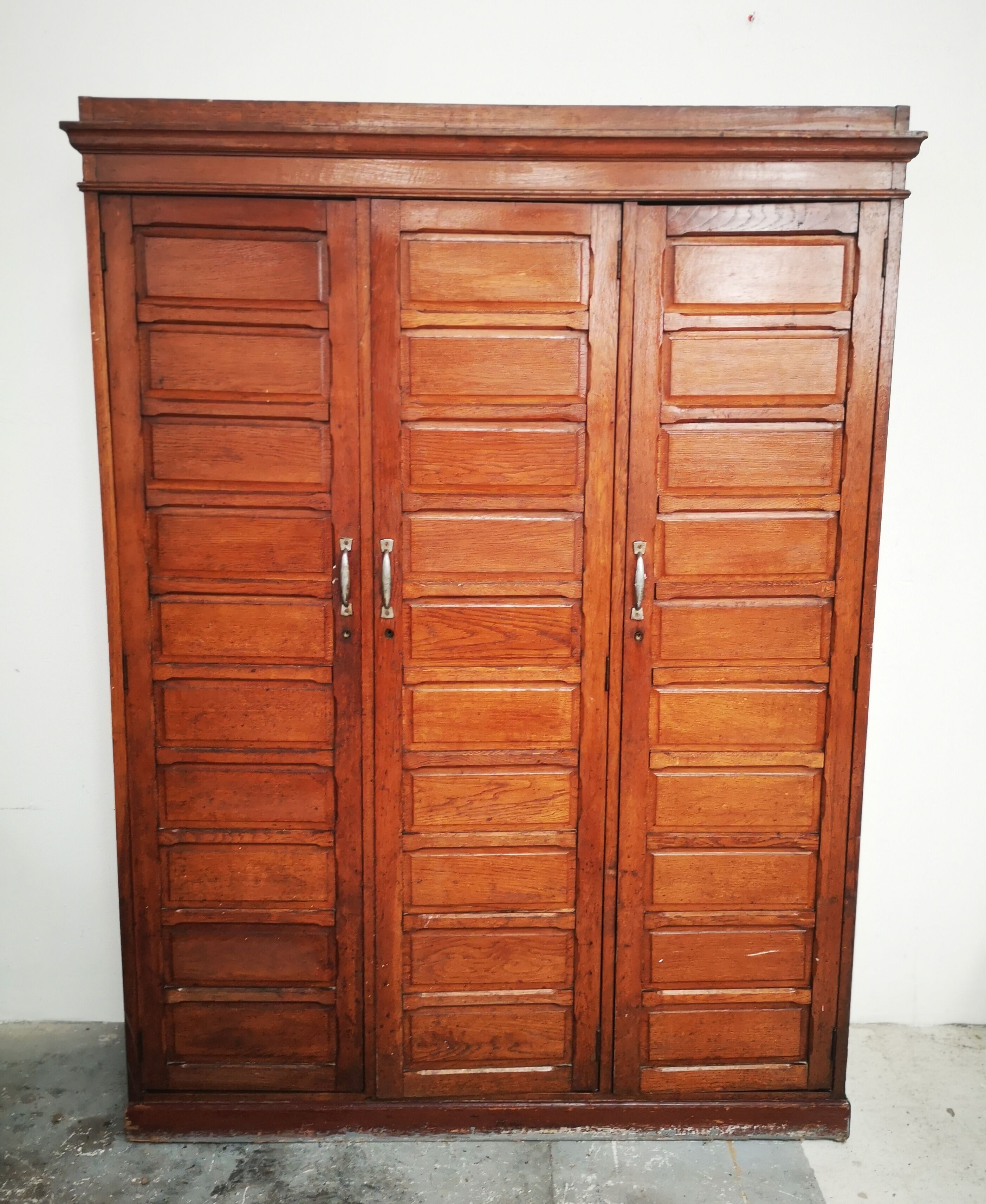 Old cardboard storage cabinet