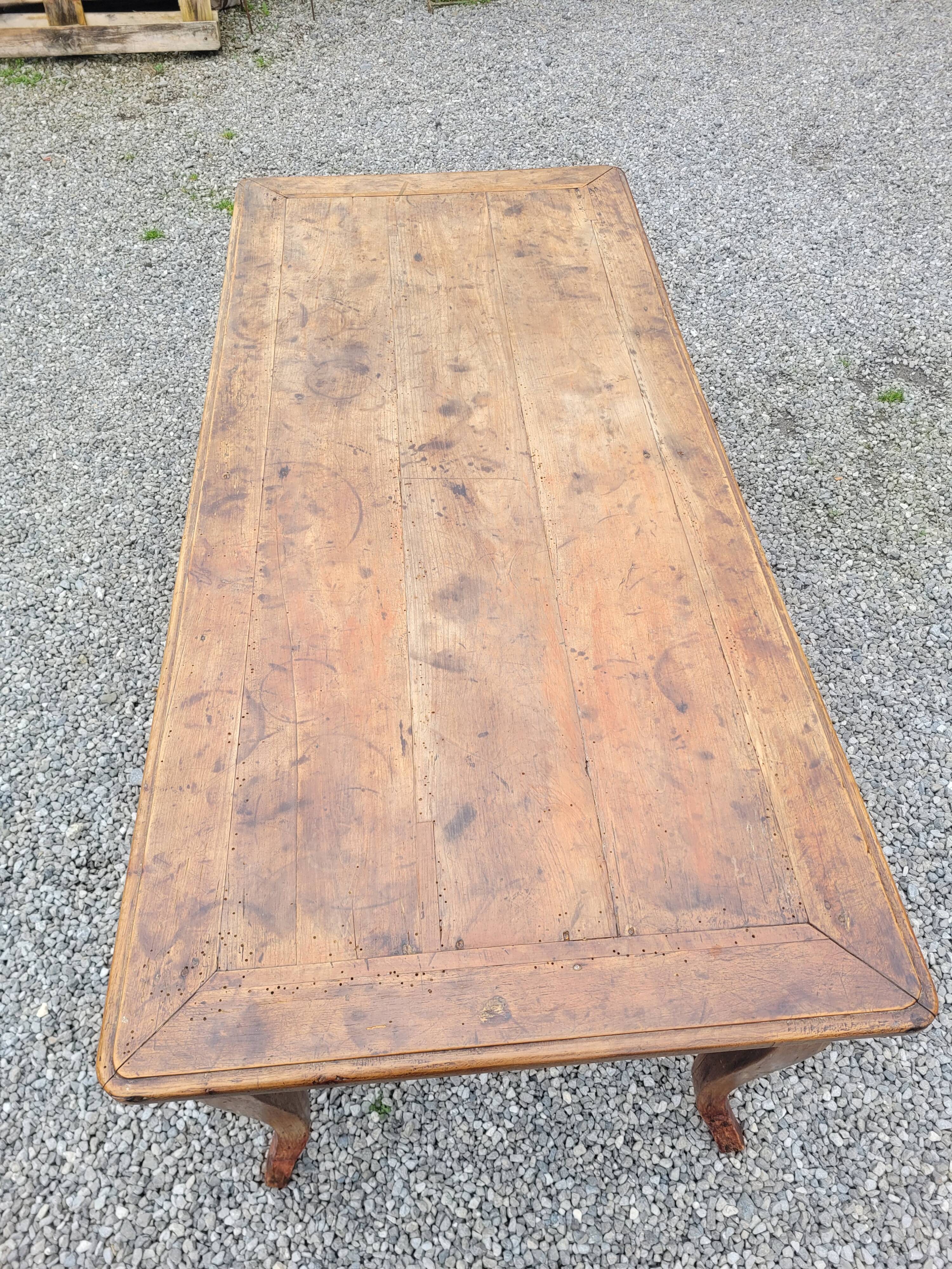 18th century farm table in cherry wood