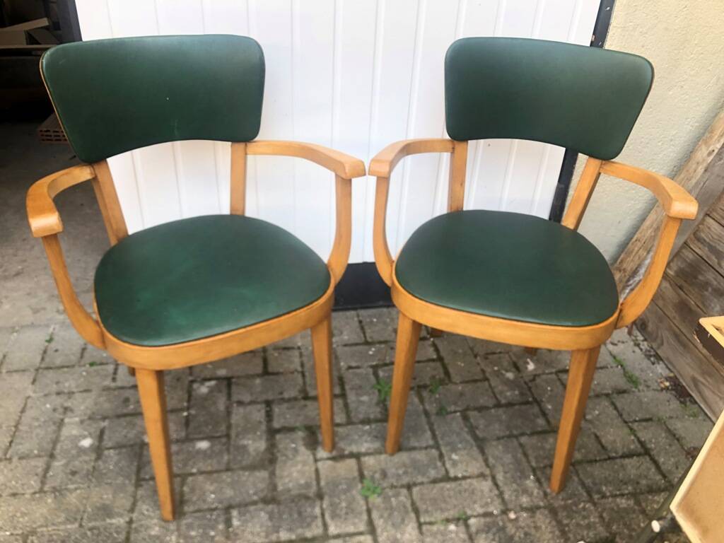 2 60s Baumann armchairs