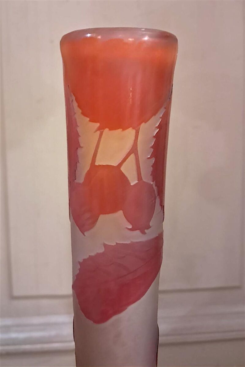 Vase with floral decoration, Gallé, early 20th century