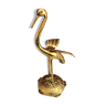 Brass heron figurine