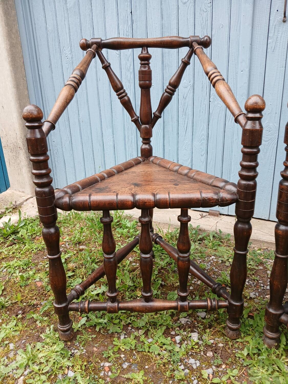 2 antique Scandinavian corner chairs/armchairs