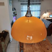 Suspension vintage opaline orange " viro "