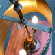 Hot water bottle lamp in solid wood and gilded bronze