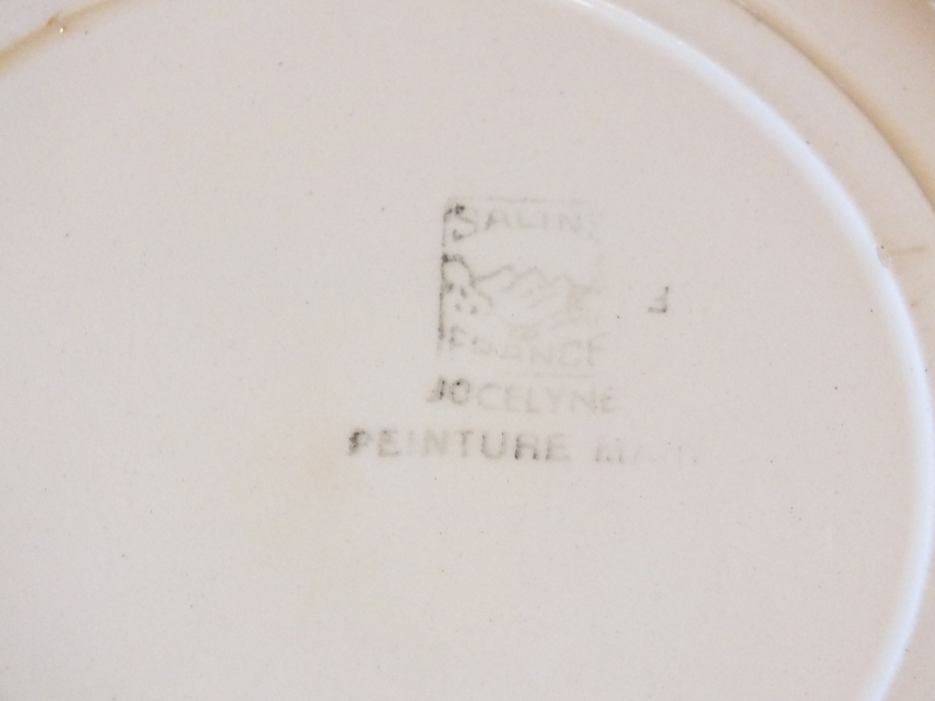 6 flat plates 50s Salins model Jocelyne - Lot 1