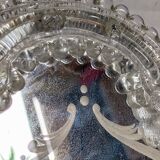 Venetian mirror 22cm X 24 cm Murano glass to pose 50s