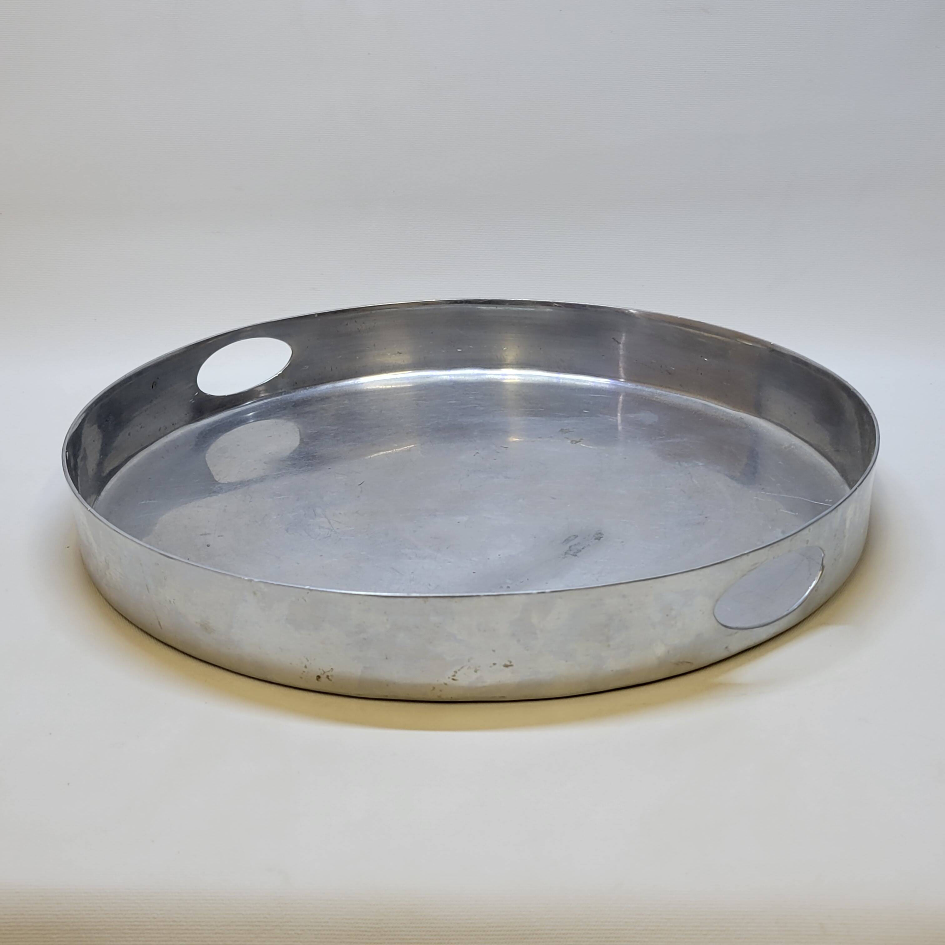Large Vintage Aluminum Serving Tray