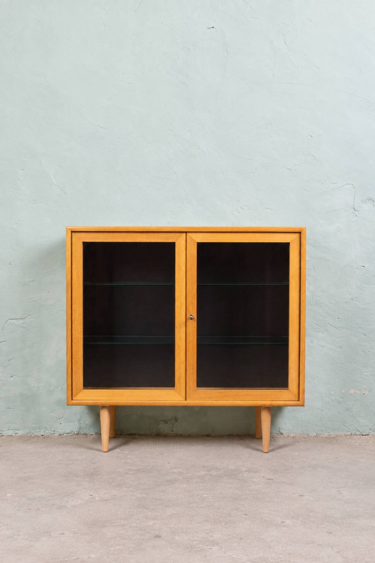 Vintage display cabinet, chest of drawers, sideboard, oak, Danish Mid Century