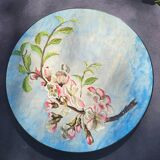 Plat decoratif à décor de fleurs de cerisier