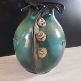 Artisanal vase, costume spirit h 26 cm, signed