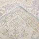 Vintage Light Blue & Cream Turkish Rug, Oriental Pattern Bedroom Carpet