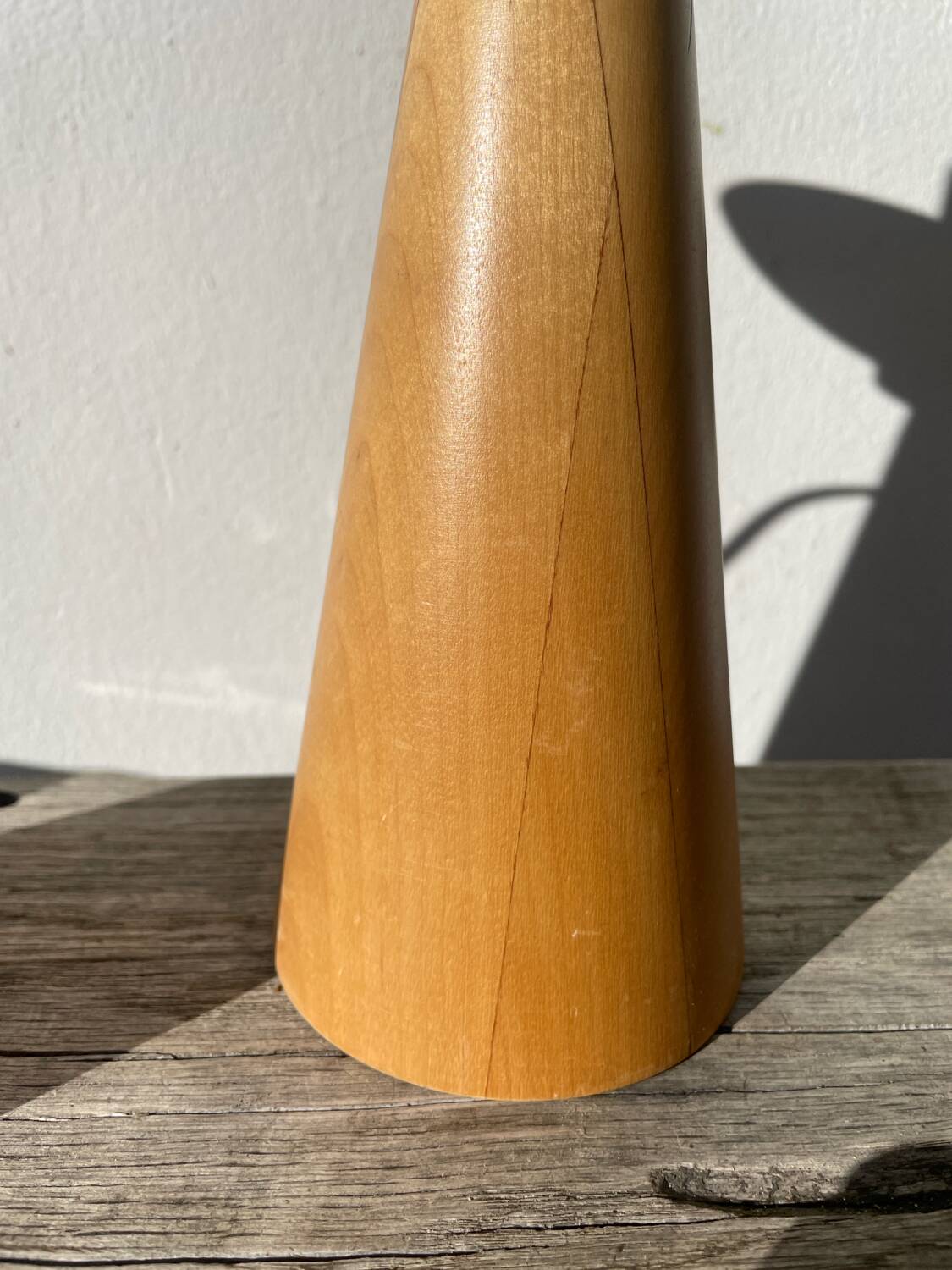 Pair of Scandinavian wooden lamps, 1980s