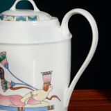 Limoges coffee maker inspired by ancient Egypt in the style of the 80s