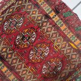 Handmade vintage Afghan Ersari mat 46cm x 50cm 1960s