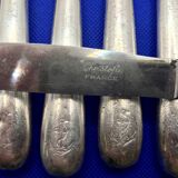 Set of 6 small silver-plated Navy knives from Christofle